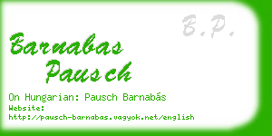 barnabas pausch business card