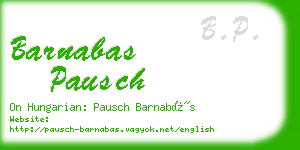 barnabas pausch business card